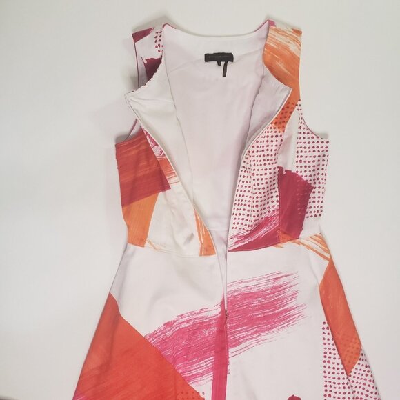 Donna Karan New York Dress Women Size 2 Abstract Handkerchief Hem City Couquette - Picture 13 of 16